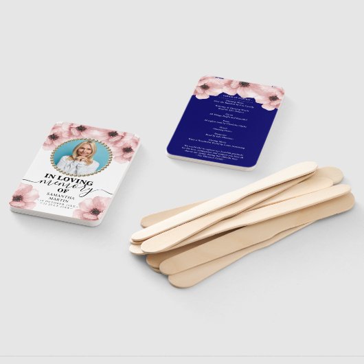 Elegant Flower Celebration of Life Hand Fan Handwaaier (Niet-gemonteerd)