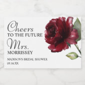 Elegant Flower Cheers Vrijgezellenfeest Favor Sparkling Wijnetiket (Enkel label)