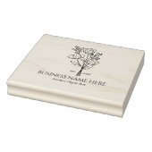 Elegant Flower Custom Business Sjabloon Groot Rubberstempel (Stempel)