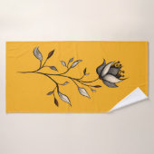 Elegant Flower Decorative Abstract Art Badhanddoek (Badhanddoek)
