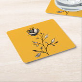 Elegant Flower Decorative Abstract Art Kartonnen Onderzetters (Schuin)