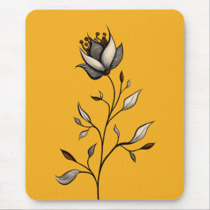 Elegant Flower Decorative Abstract Art Muismat