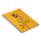 Elegant Flower Decorative Abstract Art Notitieboek (Rechterzijde)