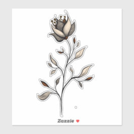 Elegant Flower Decorative Abstract Art Sticker