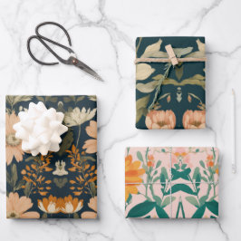 Elegant Flower Design inpakpapier Vel