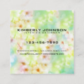 Elegant Flower Design Minimal Editable Business Vierkante Visitekaartje (Achterkant)