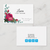 Elegant Flower Designer Visitekaartje (Voorkant / Achterkant)