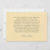 Elegant Flower First Moederdag 2 Foto's Flat Kaart (Achterkant)