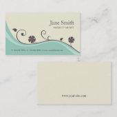 Elegant Flower Floral Retro Stylish Classy Group Visitekaartje (Voorkant / Achterkant)