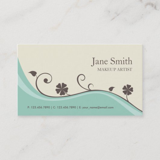 Elegant Flower Floral Retro Stylish Classy Group Visitekaartje (Voorkant)