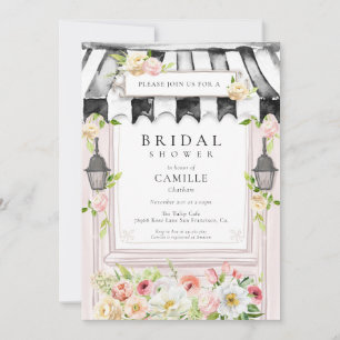 Elegant Flower Garden Bridal Shower Invitation Kaart