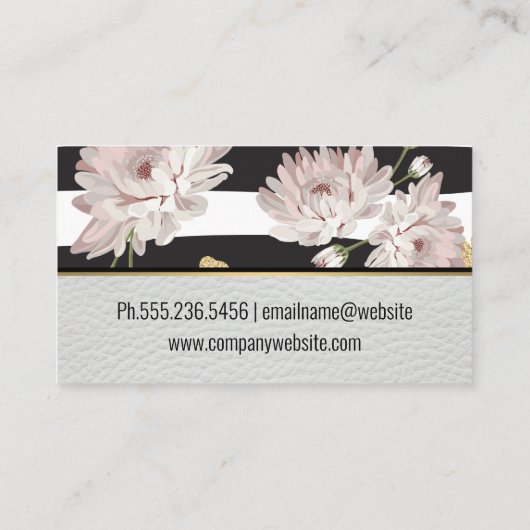 Elegant Flower Garden Pattern Visitekaartje (Achterkant)