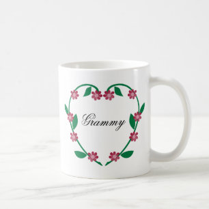 Elegant Flower Heart-Grammy Koffiemok