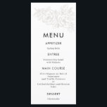 Elegant flower hoek bruiloft menu<br><div class="desc">Vloer hoekelegant trouwontwerp. Het volledige Collectie is te vinden op https://www.zazzle.com/collections/golden_flower_corner-119974468145342611</div>