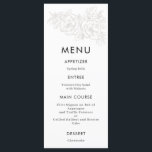 Elegant flower hoek bruiloft menu<br><div class="desc">Vloer hoekelegant trouwontwerp. Het volledige Collectie is te vinden op https://www.zazzle.com/collections/golden_flower_corner-119974468145342611</div>