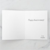 Elegant Flower Modern Art Jubileum Kaart (Binnen)