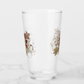 Elegant Flower Pareltjes Ruby Diamond Drink Glas (Links)
