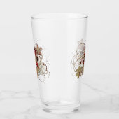 Elegant Flower Pareltjes Ruby Diamond Drink Glas (Rechts)