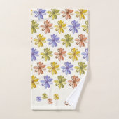 Elegant Flower Pattern Bad Handdoek (Handdoek)