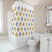 Elegant Flower Pattern Douchegordijn (In situ)