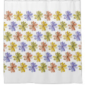 Elegant Flower Pattern Douchegordijn (Voorkant)