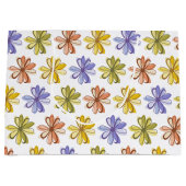 Elegant Flower Pattern Groot Cadeauzakje (Voorkant)