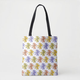Elegant Flower Pattern Tote Bag