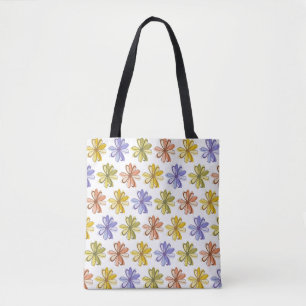 Elegant Flower Pattern Tote Bag
