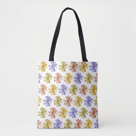 Elegant Flower Pattern Tote Bag (Voorkant)