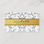 Elegant Flower Pattern Visitekaartje (Voorkant)