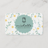 Elegant Flower Pattern Visitekaartje (Voorkant)