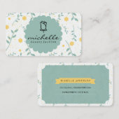 Elegant Flower Pattern Visitekaartje (Voorkant / Achterkant)