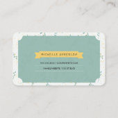 Elegant Flower Pattern Visitekaartje (Achterkant)