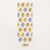 Elegant Flower Pattern Yogamat (Voorkant)