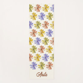Elegant Flower Pattern Yogamat