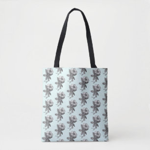 Elegant Flower Pencil Sketch Natuur Art Tote Bag