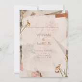 Elegant Flower Plant Textuur Vrijgezellenfeest Par Kaart (Voorkant)