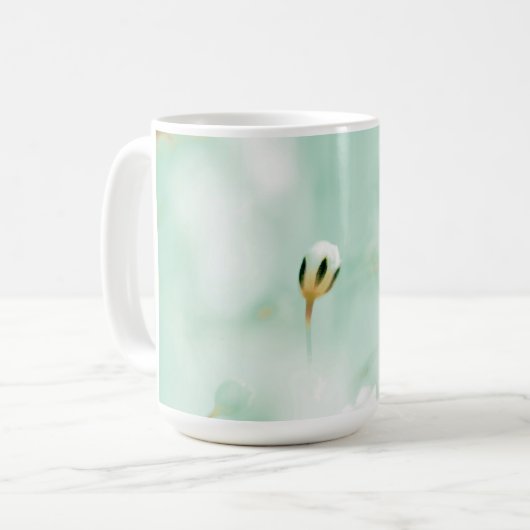 Elegant Flower Print Coffee Mok (Voorkant links)