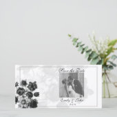 Elegant Flower Save the Date Photo Cards (Staand voorkant)
