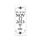 Elegant Flower Save the Date Wedding Rubberstempel (Afrduk)
