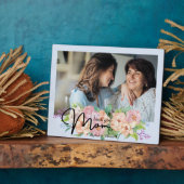 Elegant Flower Script Love You mam Foto Fotoplaat (Zijkant)