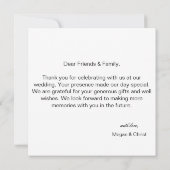 Elegant flower summer wedding bedankkaart (Achterkant)