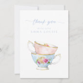 Elegant Flower Tea Bridal Brunch Bedankkaart (Voorkant)