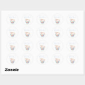 Elegant Flower Tea Bridal Brunch Ronde Sticker (Vel)