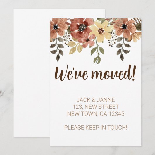 Elegant Flower We hebben de aankondiging Kaart ver (Voorkant / Achterkant)