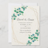 Elegant Flower Wedding Invitation Kaart (Voorkant)