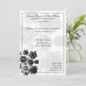 Elegant Flower Wedding Invitations Kaart (Staand voorkant)