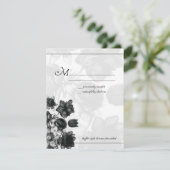 Elegant Flower Wedding RSVP-kaarten RSVP Kaartje (Staand voorkant)