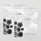 Elegant Flower Wedding RSVP-kaarten RSVP Kaartje (Voorkant / Achterkant)