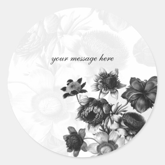 Elegant Flower Wedding Stickers (Voorkant)